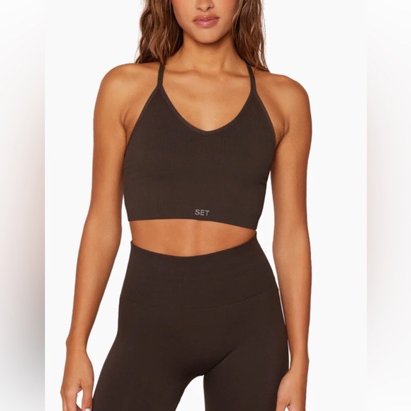 SET Active Other - SET ACTIVE Sculptflex Ribbed V Bra in Mauve